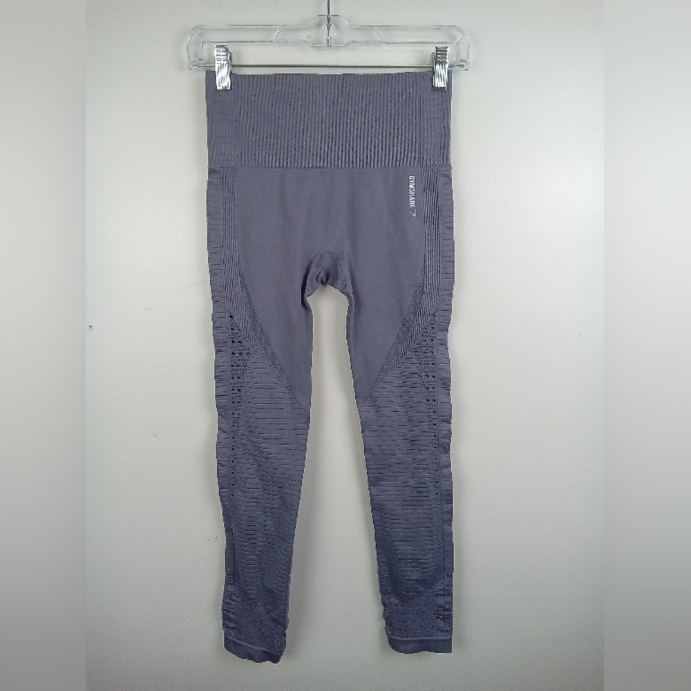 Gymshark Seamless Energy High Waisted Cut Out Leggings Purple Athleisure Small